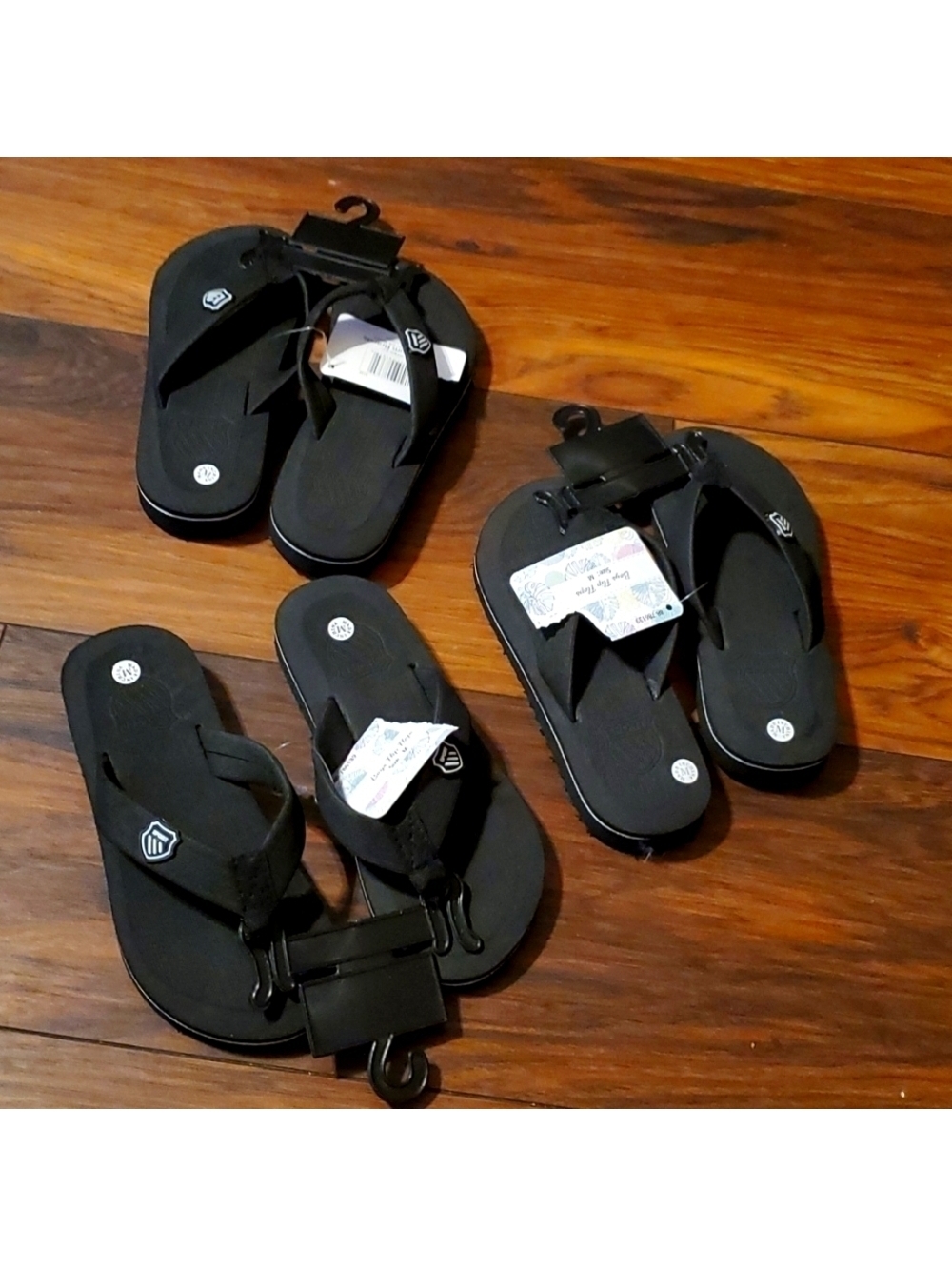 New Boys Flip Flops Size M (8) - 3 Pairs, Great Quality Unisex Kids' Shoes